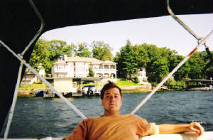(Mike at his secluded lake house)